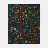 Geometrische Formen Fleecedecke (Vorderseite)
