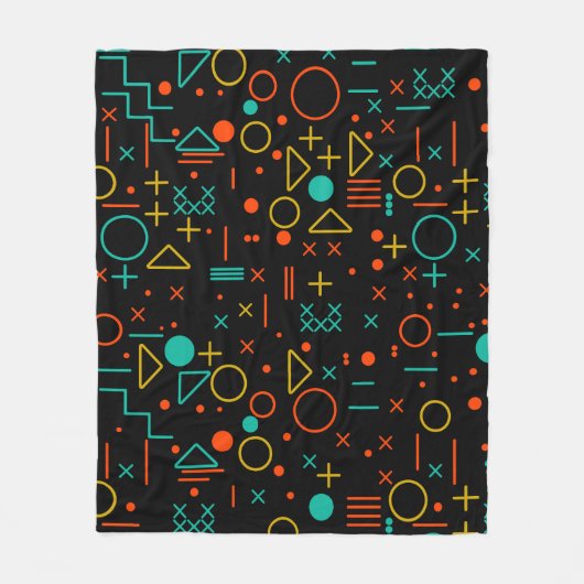 Geometrische Formen Fleecedecke (Vorderseite)