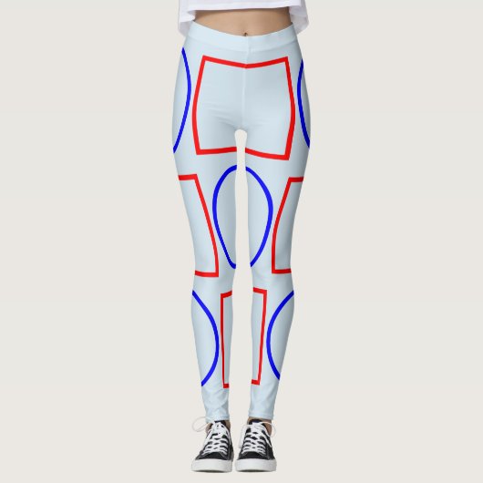 Geometrische Formen Funky Leggings (Vorderseite)