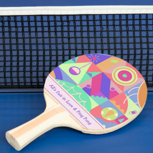 Geometrische Formen für Funky und Fun Retro Multic Tischtennis Schläger