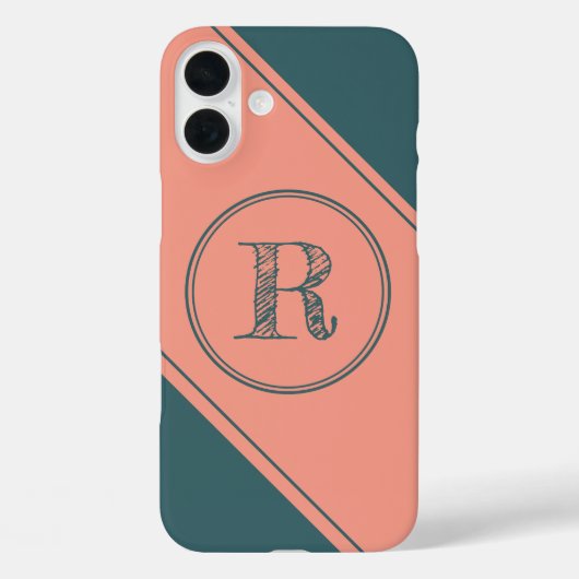 Geometrische Formen für moderne Anfangsbuchstaben  Case-Mate iPhone Hülle (Rückseite)