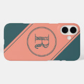 Geometrische Formen für moderne Anfangsbuchstaben  Case-Mate iPhone Hülle (Rückseite (Horizontal))