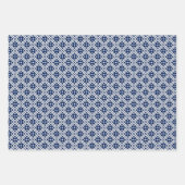 Geometrische Formen für Navy Blau und Silver Geschenkpapier Set (Vorderseite 3)