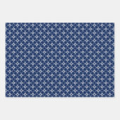 Geometrische Formen für Navy Blau und Silver Geschenkpapier Set (Vorderseite 2)