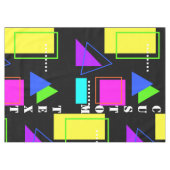 GEOMETRISCHE FORMEN GEMUSTERT NEON RETRO 80'S FASH TISCHDECKE (Vorderseite (Horizontal))