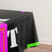 GEOMETRISCHE FORMEN GEMUSTERT NEON RETRO 80'S FASH TISCHDECKE (Beispiel)