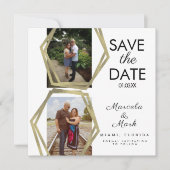 Geometrische Formen Gold speichern das Foto Daten Karte (Vorderseite)