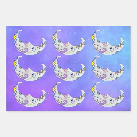 Geometrische Formen hübscher Abstrakter Halbmonde Geschenkpapier Set (Vorderseite 3)