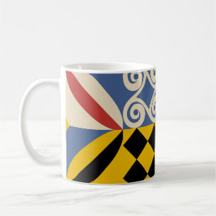 geometrische Formen im Retro: Azulejos-Fliesen. Kaffeetasse