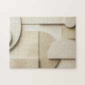 Geometrische Formen in 3D mit Textfläche Puzzle (Horizontal)
