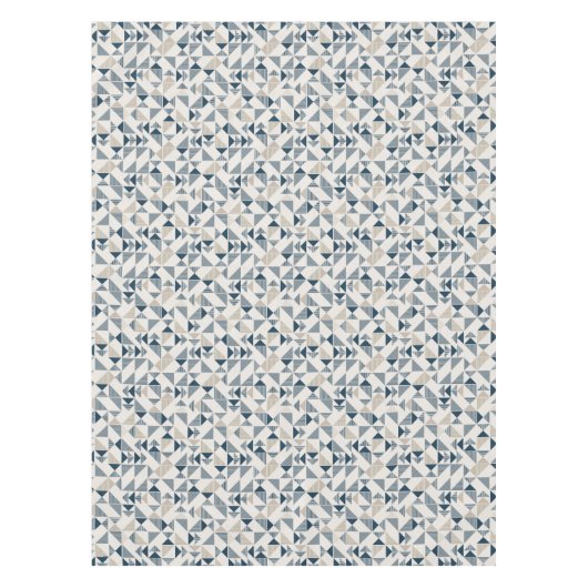 geometrische Formen in Beige und Blau Tischdecke (Vorderseite)