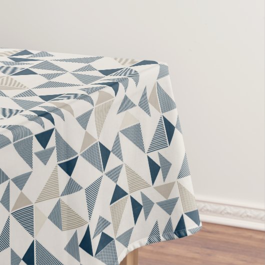 geometrische Formen in Beige und Blau Tischdecke (Beispiel)