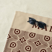 geometrische Formen in Beige und Braun Strandtuch (Beispiel)