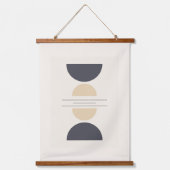 Geometrische Formen in drei Zusammensetzungen Wandteppich Mit Holzrahmen (Vorderseite 2)