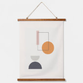 Geometrische Formen in drei Zusammensetzungen Wandteppich Mit Holzrahmen (Vorderseite 3)