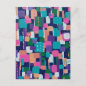 Geometrische Formen in fettfarbiger Farbe Postkarte (Vorderseite)