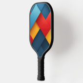 Geometrische Formen in lebhaften Farben Pickleball Schläger (Links)