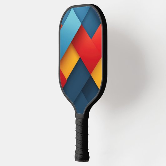 Geometrische Formen in lebhaften Farben Pickleball Schläger (Links)