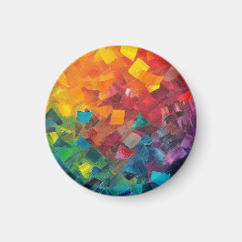 Geometrische Formen in Regenbogenfarben Magnet