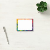 Geometrische Formen in Regenbogenfarben Post-it Klebezettel (Büro)