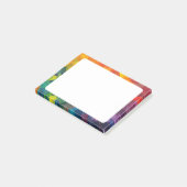 Geometrische Formen in Regenbogenfarben Post-it Klebezettel (angewinkelt)