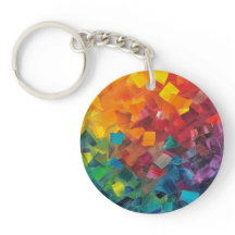 Geometrische Formen in Regenbogenfarben