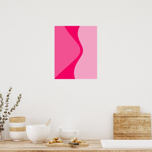 geometrische Formen in rosa Farbketten Poster (Küche)