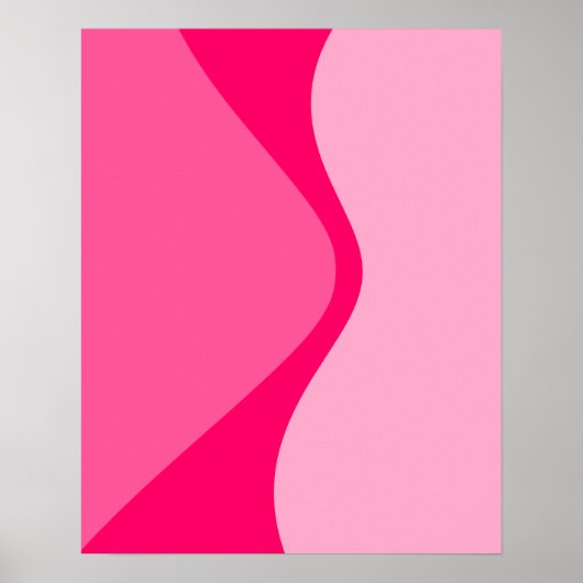 geometrische Formen in rosa Farbketten Poster (Vorne)