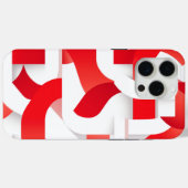 🔴 Geometrische Formen in rot und weiß⚪ Case-Mate iPhone Hülle (Rückseite (Horizontal))