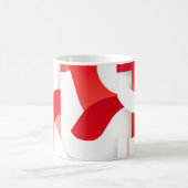 🔴 Geometrische Formen in rot und weiß⚪ Kaffeetasse (Mittel)