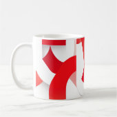 🔴 Geometrische Formen in rot und weiß⚪ Kaffeetasse (Links)