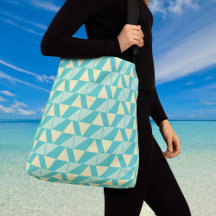 Geometrische Formen in Türkis und Gelb