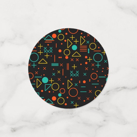 Geometrische Formen Konfetti (Klein Vorderseite)