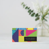 Geometrische Formen kreisförmige Punkte Gradienten Visitenkarte (Stehend Vorderseite)