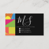 Geometrische Formen kreisförmige Punkte Gradienten Visitenkarte (Rückseite)