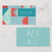 Geometrische Formen kreisförmige Punkte Gradienten Visitenkarte (Vorne/Hinten)