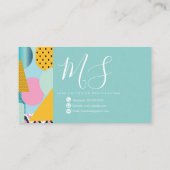 Geometrische Formen kreisförmige Punkte Gradienten Visitenkarte (Rückseite)