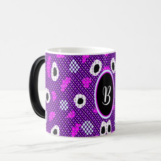 Geometrische Formen magische Tasse (Vorderseite Links)