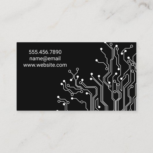 Geometrische Formen | Microchip Tech Visitenkarte (Rückseite)