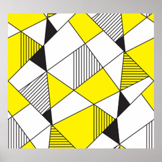 Geometrische Formen: Minimalistisches Nahtloses Mu Poster