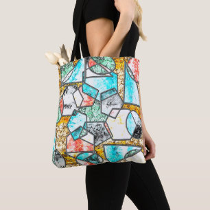 Geometrische Formen mit bizarren weißlichen Textur Tasche