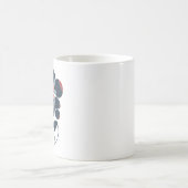 geometrische Formen mit farbiger Blume Kaffeetasse (Mittel)