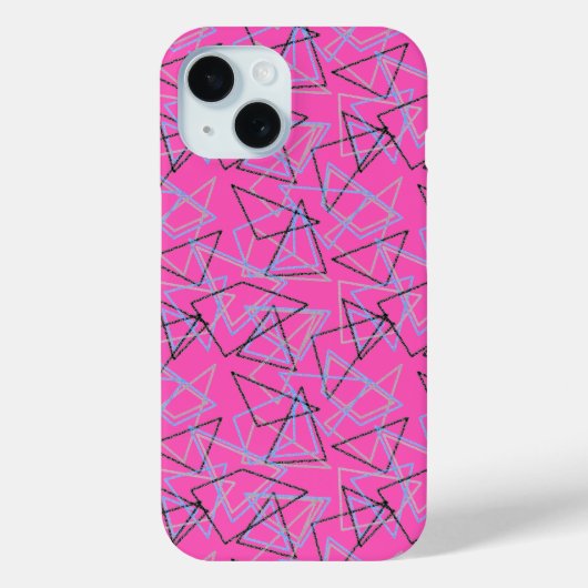 Geometrische Formen mit Kreide auf Weiß  Case-Mate iPhone Hülle (Rückseite)