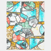 Geometrische Formen mit seltsamen weißlichen Textu Fleecedecke (Vorderseite)