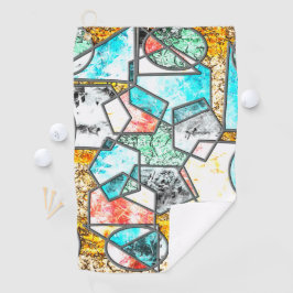 Geometrische Formen mit seltsamen weißlichen Textu Golfhandtuch