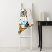 Geometrische Formen mit seltsamen weißlichen Textu Sherpadecke (Beispiel)