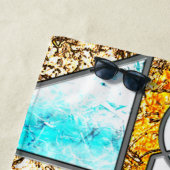 Geometrische Formen mit seltsamen weißlichen Textu Strandtuch (Beispiel)