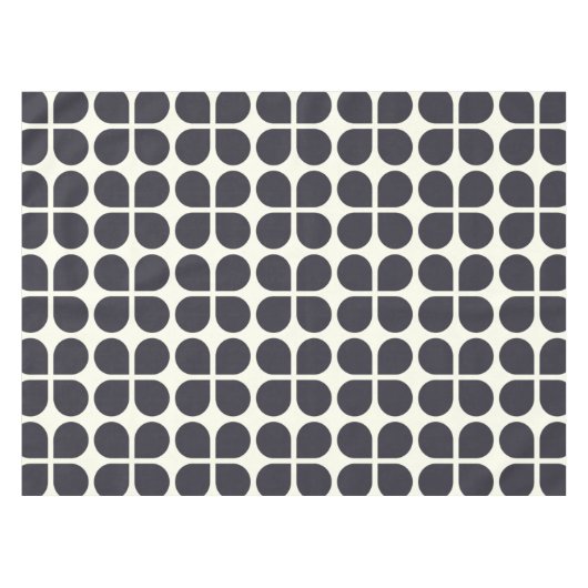 Geometrische Formen mittlerer Mod in Schwarz und W Tischdecke (Vorderseite (Horizontal))