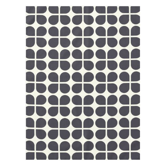 Geometrische Formen mittlerer Mod in Schwarz und W Tischdecke (Vorderseite)
