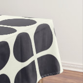 Geometrische Formen mittlerer Mod in Schwarz und W Tischdecke (Beispiel)